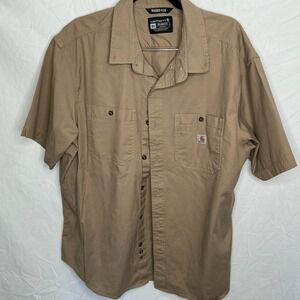 Carhartt Windham Relaxed Fit Rugged Flex Short Sleeve Button Down Shirt Mens 2XL